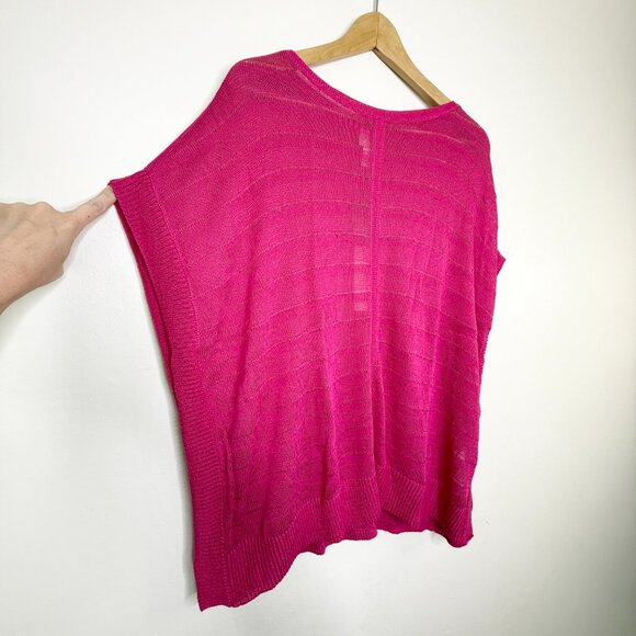 NWT Chico's Audra Pullover Sweater Summer Berry Size 3 Short Sleeve Office Pink - Picture 3 of 10